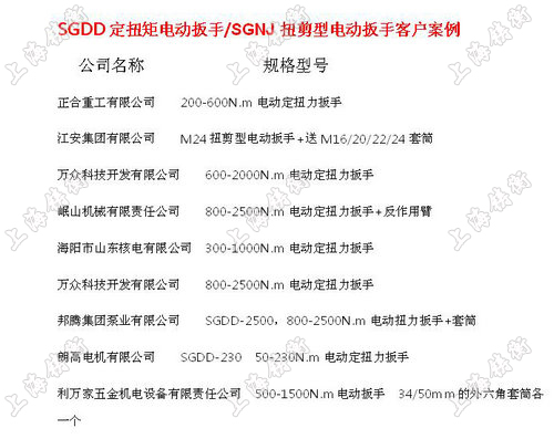 电动扭矩扳手客户案例图
