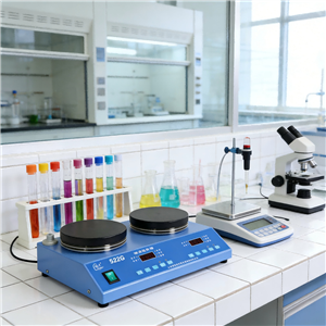 522G實驗室雙工位攪拌機 ?恒溫數顯磁力攪拌器
