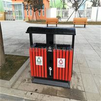 防腐木條垃圾桶 大容量分類環保果皮箱