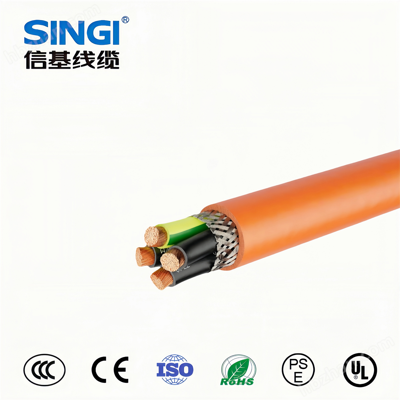 YSLC11Y TPU耐熱阻燃雙屏蔽伺服電纜