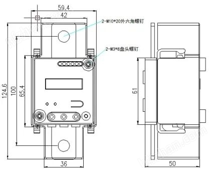 600A测量导轨直流CE认证电表
